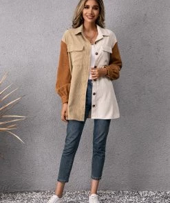 YBL Smaibulun | Color Block Corduroy Button-Up