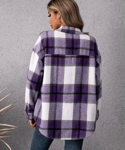 YBL Smaibulun | Purple Plaid Button-Up Shirt New In Clothing