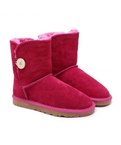 XH New In Shoes SMAIBULUN UGG™ | Faux Fur-Lined Classic Side Button Boots