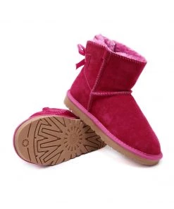 XH SMAIBULUN UGG™ | Ribbon Butterfly Bow-Back Faux Fur-Lined Suede Boots New In Shoes 35 XH SMAIBULUN UGG™ | Ribbon Butterfly Bow-Back Faux Fur-Lined Suede Boots New In Shoes