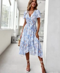 DY NEW ARRIVALS BABYLONIA MIDI DRESS - GARDEN PRINT 10 DY NEW ARRIVALS BABYLONIA MIDI DRESS - GARDEN PRINT