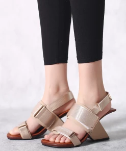 Jady Rose New In Shoes JadyRose | Wedge Heel Summer Slingback Sandal - Gold