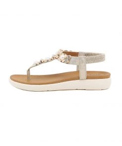 SIKETU | GOLD V-STRAP PEARL SANDAL New In Shoes