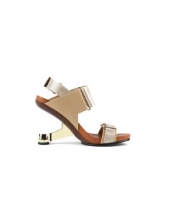 Jady Rose JadyRose | ZAYLA Gold Elevator Open Toe Strap High Heel Sandals New In Shoes