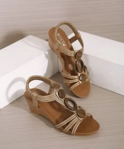 SIKETU | GOLD WOODEN RING SLINGBACK