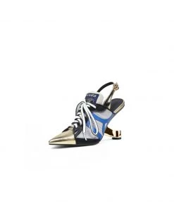 Jady Rose JadyRose | Calculated Tongue Gold Leather Slingback NEW ARRIVALS