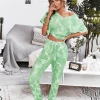 JUMARA LOUNGEWEAR SET - GREEN TIE DYE New In Clothing