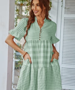 DY New In Clothing GENISTA French Doll Mini Dress - Green