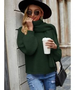 QDYH New In Clothing Smaibulun | Puff Sleeve Scarf Sweater 21 QDYH New In Clothing Smaibulun | Puff Sleeve Scarf Sweater
