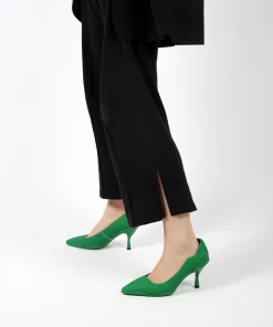 Jady Rose JADYROSE | CASPERE GREEN LEATHER STILETTOS