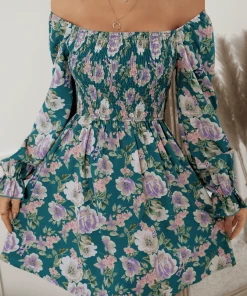 DY MORA MINI DRESS - GREEN FLORAL