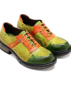 SOFFIA | Genuine Leather Oxford Inspired Lemon Feeling Sneakers