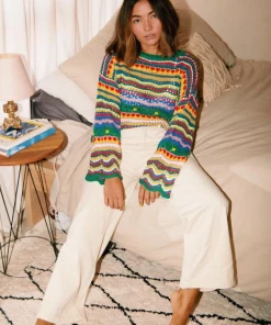 MY Smaibulun Doll | MARMO Zig Zag Crochet Knit Top - Green