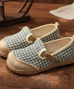 TC Houndstooth Embossed Linen Espadrilles - Cactus Rose Shop Sandals