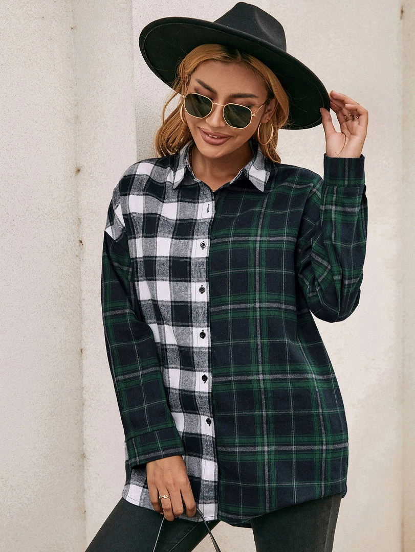 YBL Smaibulun | Plaid Contrast Button-Up 7 YBL Smaibulun | Plaid Contrast Button-Up