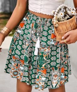 DY LORAYNE MINI SKIRT - GREEN