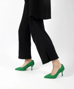 Jady Rose JADYROSE | CASPERE GREEN LEATHER STILETTOS