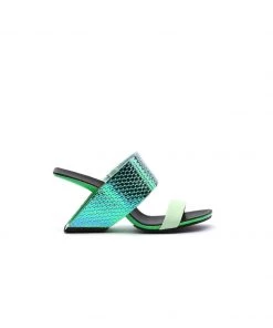 Jady Rose NEW ARRIVALS JadyRose | Signature Open-Heel Leather Slide Sandal - Green
