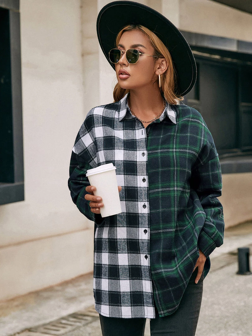 YBL Smaibulun | Plaid Contrast Button-Up 8 YBL Smaibulun | Plaid Contrast Button-Up