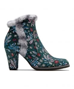 New In Shoes SOFFIA | Faux Fur Trim Lace Surface Leather Boot