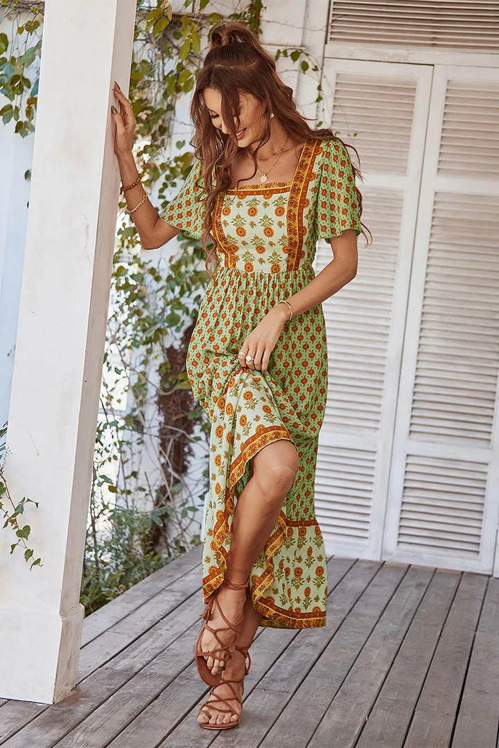 DY ISABELLA BOHO MAXI DRESS - GREEN NEW ARRIVALS 3 DY ISABELLA BOHO MAXI DRESS - GREEN NEW ARRIVALS