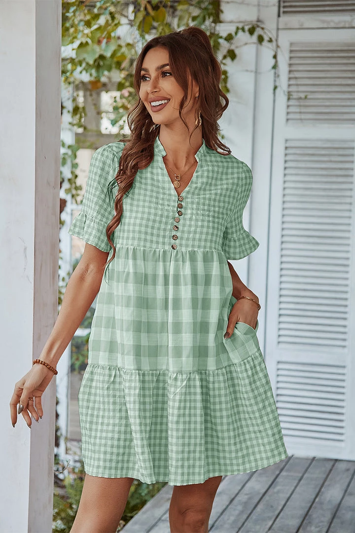 DY New In Clothing GENISTA French Doll Mini Dress - Green 3 DY New In Clothing GENISTA French Doll Mini Dress - Green