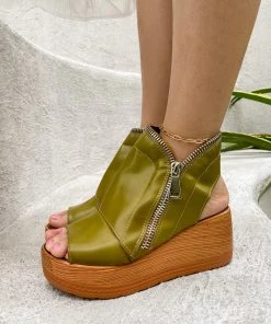 Peep-toe Side Zipper Wedge Boots Platform Sandals | EN BLOOM New In Shoes