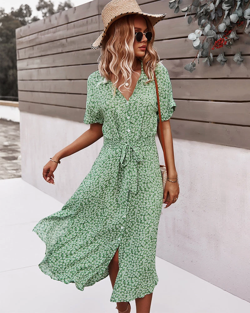 DY NEW ARRIVALS LORRIE SHIRT MIDI DRESS - GREEN 4 DY NEW ARRIVALS LORRIE SHIRT MIDI DRESS - GREEN