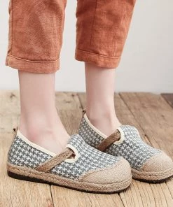 TC Houndstooth Embossed Linen Espadrilles - Cactus Rose Shop Sandals