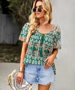 DY DOMO BOHO TOP - GREEN NEW ARRIVALS 8 DY DOMO BOHO TOP - GREEN NEW ARRIVALS