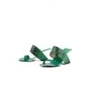 Jady Rose JadyRose | Open-Heel Leather Slide- Emerald Green