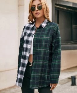 YBL Smaibulun | Plaid Contrast Button-Up 18 YBL Smaibulun | Plaid Contrast Button-Up