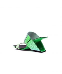 Jady Rose NEW ARRIVALS JadyRose | Signature Open-Heel Leather Slide Sandal - Green