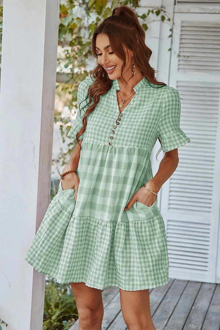 DY New In Clothing GENISTA French Doll Mini Dress - Green 5 DY New In Clothing GENISTA French Doll Mini Dress - Green