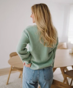 MY Smaibulun Doll | DARIUS Drop Shoulder V-neck Knit Top - Green 12 MY Smaibulun Doll | DARIUS Drop Shoulder V-neck Knit Top - Green