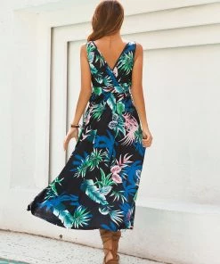 YBL FRANCINE Floral Maxi Dress - Black NEW ARRIVALS