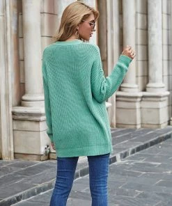 MY Smaibulun | COLENA Mint Green Cut Out V-neck Pullover 11 MY Smaibulun | COLENA Mint Green Cut Out V-neck Pullover