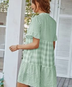 DY New In Clothing GENISTA French Doll Mini Dress - Green 11 DY New In Clothing GENISTA French Doll Mini Dress - Green