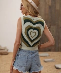 MY NEW ARRIVALS Smaibulun | Hearted Sleeveless Knit Crop Top - Green 11 MY NEW ARRIVALS Smaibulun | Hearted Sleeveless Knit Crop Top - Green
