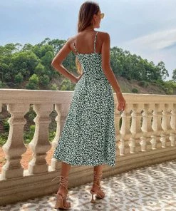 BFZY CLEO FLORAL DRESS - GREEN