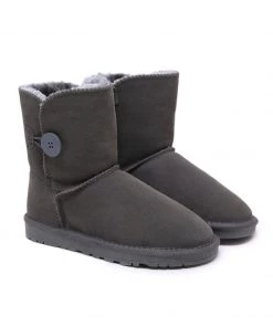 XH New In Shoes SMAIBULUN UGG™ | Faux Fur-Lined Classic Side Button Boots