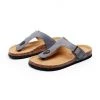 GLF New In Shoes Maibulun | Grey Suede T-Strap Leather Sandal