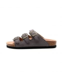 GLF Maibulun | Grey Triple-Buckle Suede Upper Sandal