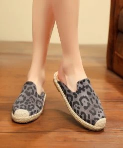 TC Leopard Jade Mules Espadrilles - Cactus Rose New In Shoes