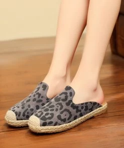 TC Leopard Jade Mules Espadrilles - Cactus Rose New In Shoes