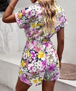 DY BERGAMOT PLAYSUIT - PURPLE FLORAL 8 DY BERGAMOT PLAYSUIT - PURPLE FLORAL