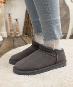 XH SMAIBULUN UGG™ | Fur-Lined Suede Low Clog Short Boots