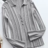 MY Smaibulun | TAMIA Bell Cuff Knit Shirt Jacket - Grey