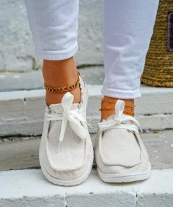 EN BLOOM | DESIRE BOAT SHOE LIGHT GREY NEW ARRIVALS