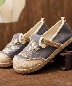 TC Blossom Vines Embroidered Strap Espadrilles - Cactus Rose